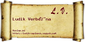 Ludik Verbéna névjegykártya